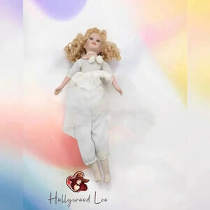 Vintage Porcelain Soft Body Doll ZH on head 22 in tall